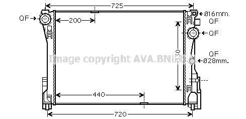 MSA2575 AVA COOLING Радіатор охолодження двигуна MB C204 1,6i 1,8i 2,2CDI , E212 2,0i 08> (MSA2575) AVA