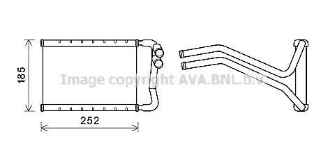 HY6437 AVA COOLING Радиатор отопителя салона (HY6437) AVA