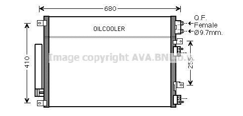 CR5093D AVA COOLING Радиатор кондиционера (CR5093D) AVA