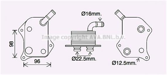 Фото радіатор масляний VW PASSAT (2001) 2.0 (вир-во AVA) AI3414 AVA COOLING AI3414 AVA COOLING Радіатор масляний VW PASSAT (2001) 2.0 (вир-во AVA)