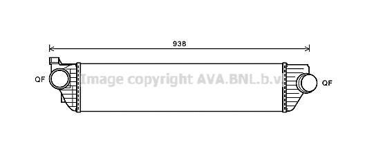 RTA4498 AVA COOLING Интеркулер NISSAN NV 400, OPEL MOVANO B (10-) (пр-во AVA)