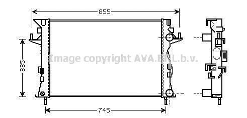 RTA2438 AVA COOLING Радіатор охолодження двигуна RENAULT LAGUNA II (Ava)