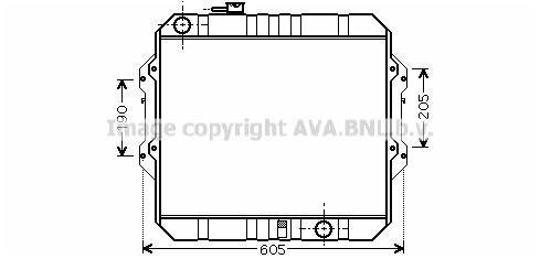 TO2371 AVA COOLING Радиатор охлаждения двигателя Toyota Hilux (01-05) 2,5d MT (TO2371) AVA