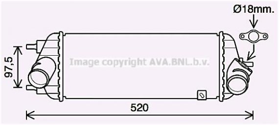 KA4281 AVA COOLING Інтеркулер HYUNDAI IX35 (2010) 1.7 CRDI (AVA)