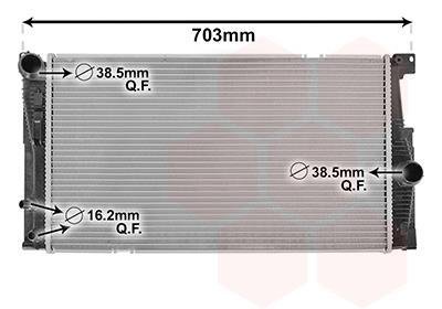 06002549 Van Wezel Радиатор охлаждения BMW 5 F10/F11 03/10 > 17 (пр-во Van Wezel)