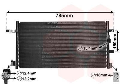 03005360 Van Wezel Конденсатор кондиционера AUDI A5/Q5 2.7/3.0/3.2 (Van Wezel)