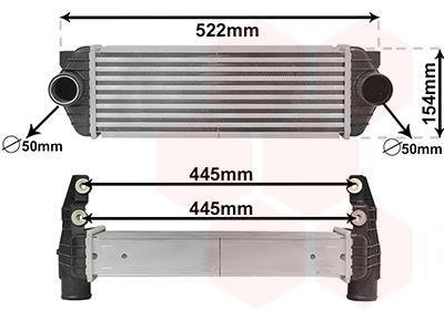 18004443 Van Wezel Интеркулер FORD TOURNEO/TRANSIT 1.8TDCi (пр-во Van Wezel)