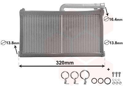 03006397 Van Wezel Радиатор отопителя AUDI A6 04-11 (пр-во Van Wezel)