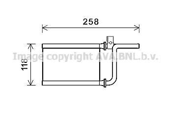 MTA6254 AVA COOLING Радиатор отопителя MITSUBISHI MONTERO (2007) 3.2 DID (Ava)