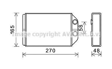 AIA6393 AVA COOLING Радиатор отопителя салона Audi A6 01>05