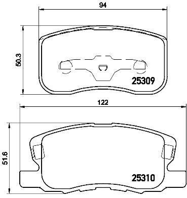 P54 046 BREMBO (Германия) Гальмівні колодки дискові BREMBO