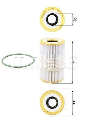 OX1185D KNECHT Масляний фiльтр KNECHT