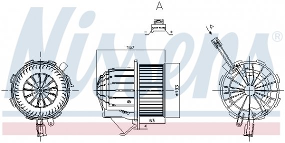 87428 NISSENS (Дания) Вентилятор AUDI A 4 / S 4 (B8) (07-) 2.0 TFSi NISSENS