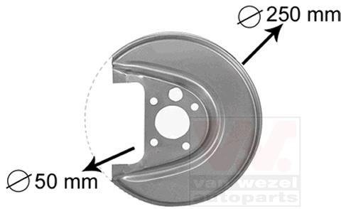 5888374 Van Wezel Захист гальмівного диска Golf IV /Audi,Seat,Skoda REAR RIGHT (вир-во Van Wezel)
