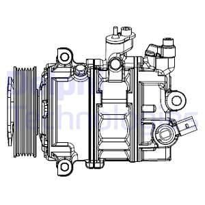 CS20529 DELPHI Компресор кондиціонера новий Jetta VI 10-18