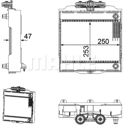 CR 923 000P MAHLE Радиатор охолодження BMW 7 (F01/F02) MAHLE