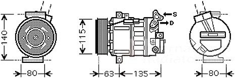 4300K486 Van Wezel Компрессор кондиционера NISSAN/ RENAULT (пр-во Van Wezel)