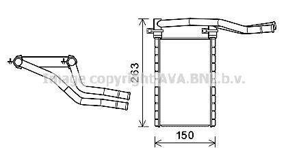 SZA6146 AVA COOLING Радіатор обігрівача салону Suzuki SX4 1,6i 06> AC+/- , Swift III 05> , Swift IV 10> (SZA6146) AVA