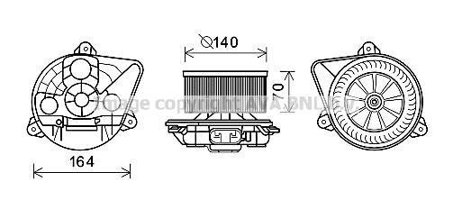 OL8623 AVA COOLING Вентилятор обігрівача салону Renault Trafic II Opel Vivaro AC- (OL8623) AVA