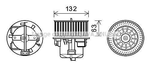 VO8178 AVA COOLING Вентилятор отопителя салона Volvo XC60 XC70 S60 II V60 V70