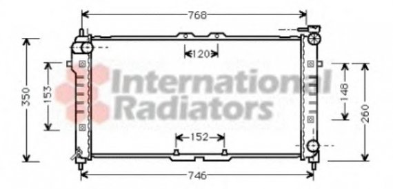 27002027 Van Wezel Радиатор охлаждения двигателя MAZDA 626/MX6 MT 94-00 (Van Wezel)