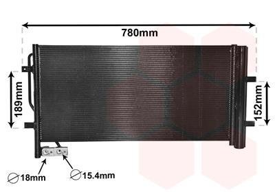 03005382 Van Wezel Конденсатор кондиціонера AUDI Q3 12/14 > 18 (вир-во Van Wezel)