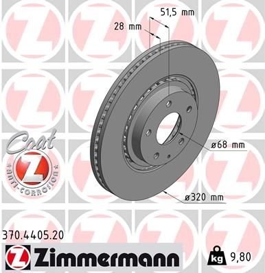 370440520 Zimmermann Диск гальм.