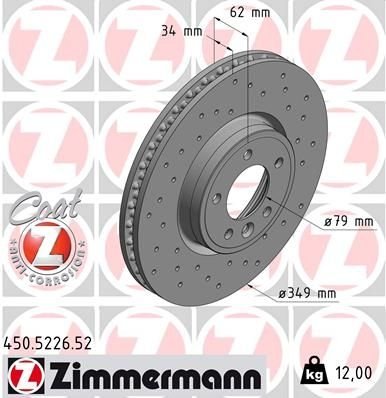 450.5226.52 Zimmermann Диск гальмівний