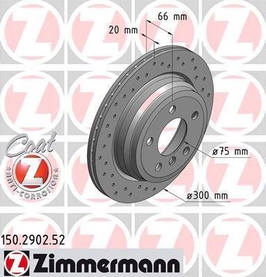 150.2902.52 Zimmermann Диск гальмівний SPORT Z