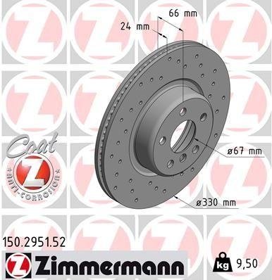 150.2951.52 Zimmermann Диск гальмівний SPORT Z