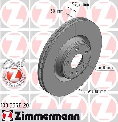 100.3378.20 Zimmermann Диск тормозной