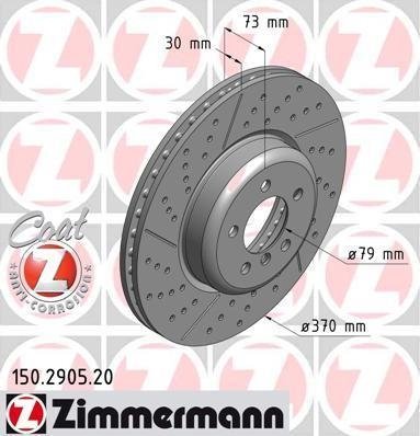 150.2905.20 Zimmermann Диск тормозной