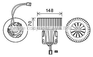 BW8539 AVA COOLING Вентилятор отопителя салона BMW 5f10 09>16 7F01 08> LHD AC+