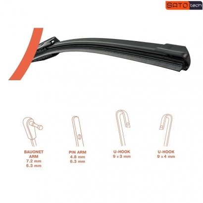 WX475 Sato Tech Щітка склоочисника безкаркасна 475 mm