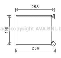 CN6281 AVA COOLING Радіатор обігрівача салону Peugeot 308 1,4-1,6i 1,6 2,0HDI 07>10/09 , Citroen C3 Picasso 09> (CN6281) AVA