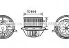 Вентилятор отопителя салона MB A-class 169 04>12, B-class 245 05>11 AC+ MS8607