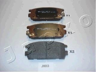 51H03 Japko Колодки тормозные задние диск. Hyundai Terracan (HP) (01-08) (51H03) JAPKO