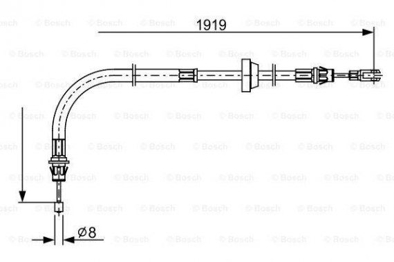 1987482710 BOSCH Гальмівний трос BOSCH