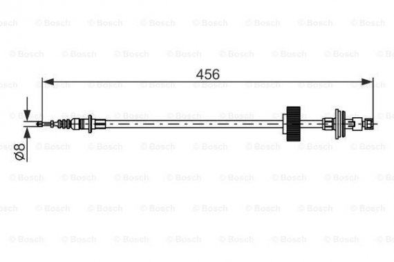 Фото гальмівний трос BOSCH 1987482792 BOSCH 1987482792 BOSCH Гальмівний трос BOSCH