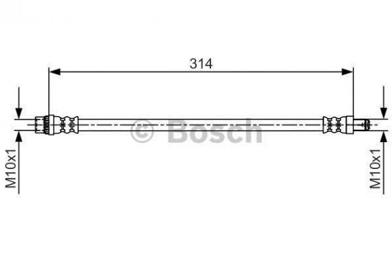 1987481718 BOSCH Гальмівний шланг BOSCH