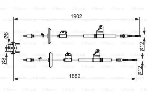 1987482562 BOSCH Гальмівний трос BOSCH