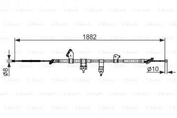 1987482567 BOSCH Трос стояночного тормоза