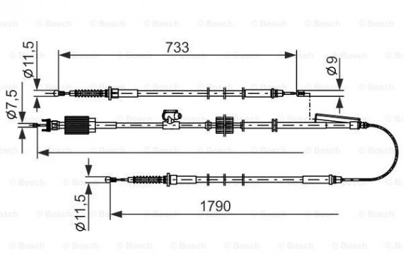 1987482803 BOSCH Гальмівний трос BOSCH