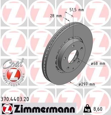 370.4403.20 Zimmermann Диск гальмівний