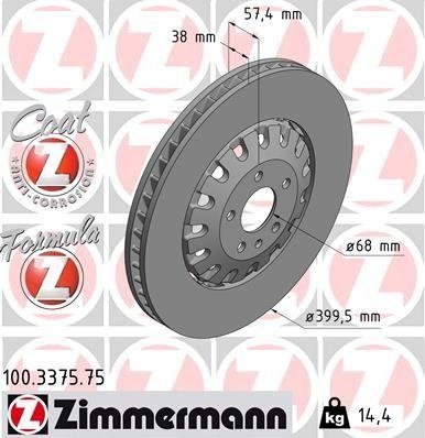 100.3375.75 Zimmermann Диск гальмівний FORMULA Z