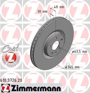 610.3726.20 Zimmermann Диск тормозной