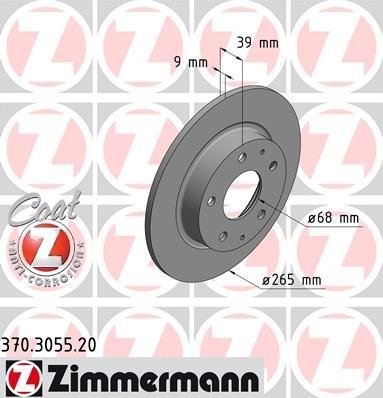 370.3055.20 Zimmermann Диск гальмівний Coat Z